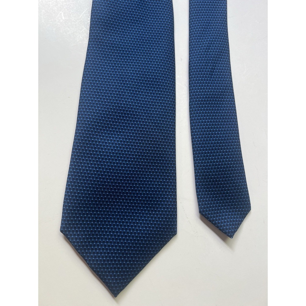 Tincati Milano Blue Luxury Tie 100% Silk Made In Italy Long 63 Inch